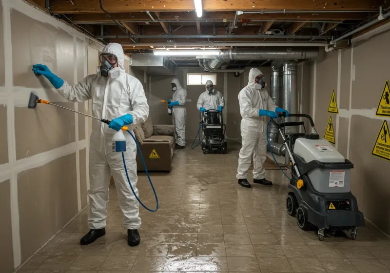 Basement Moisture Removal and Structural Drying process in Essex County, VT